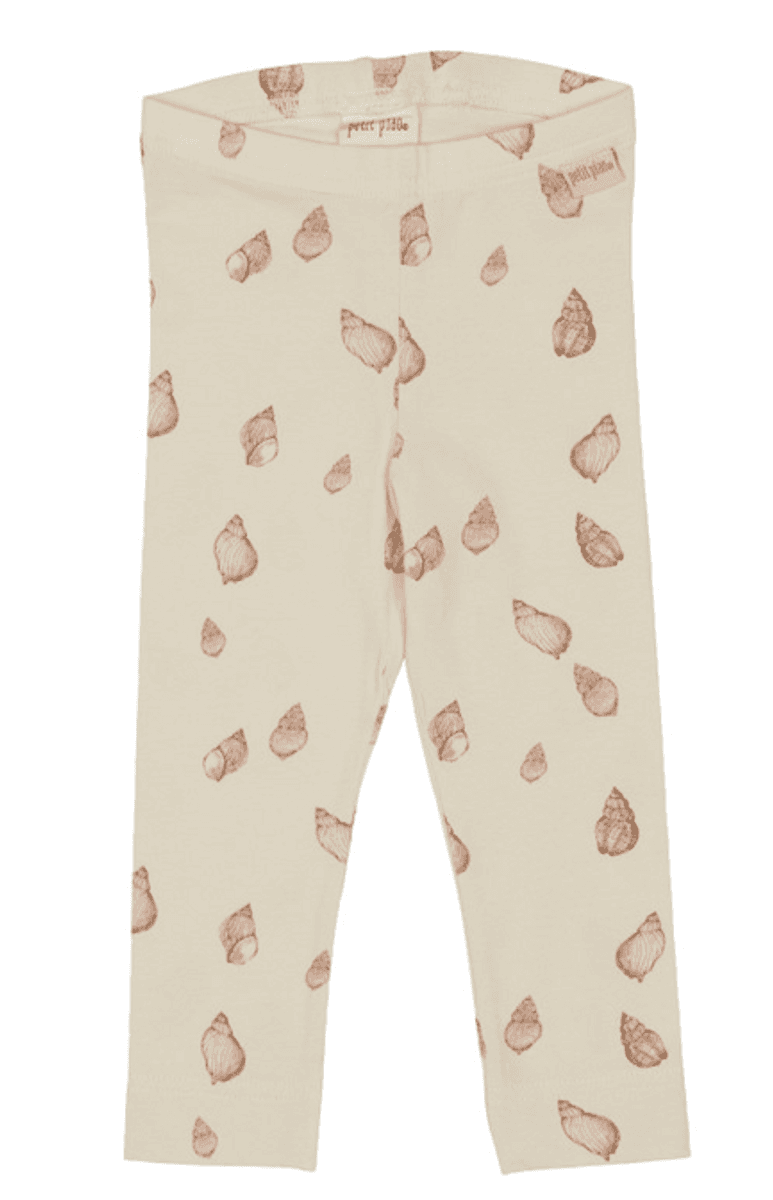 Petit Piao Legging Printed, Seashell (80 / 1 år)