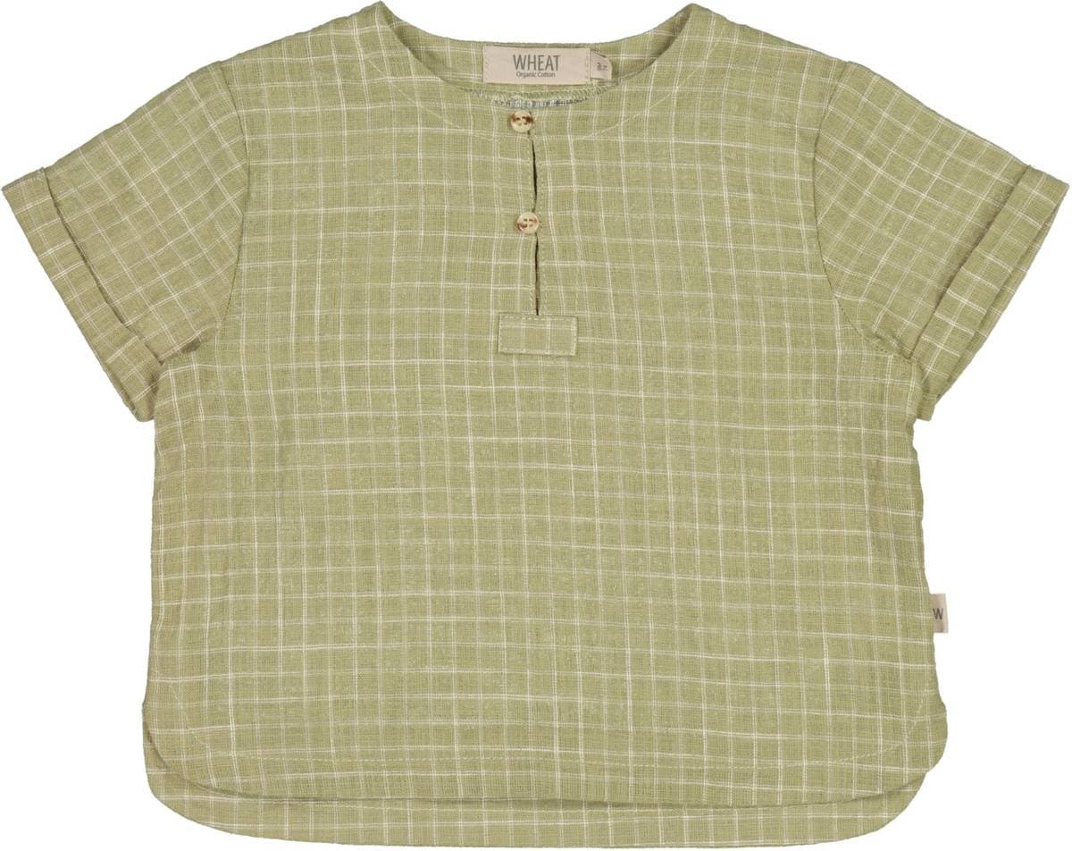 Wheat Wheat Shirt Abraham Green Check (74 / 9 mnd)