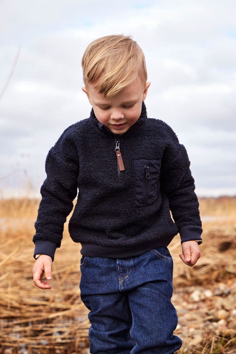 Enfant Pullover Zip Teddy Parisian Night (98 /3 år)