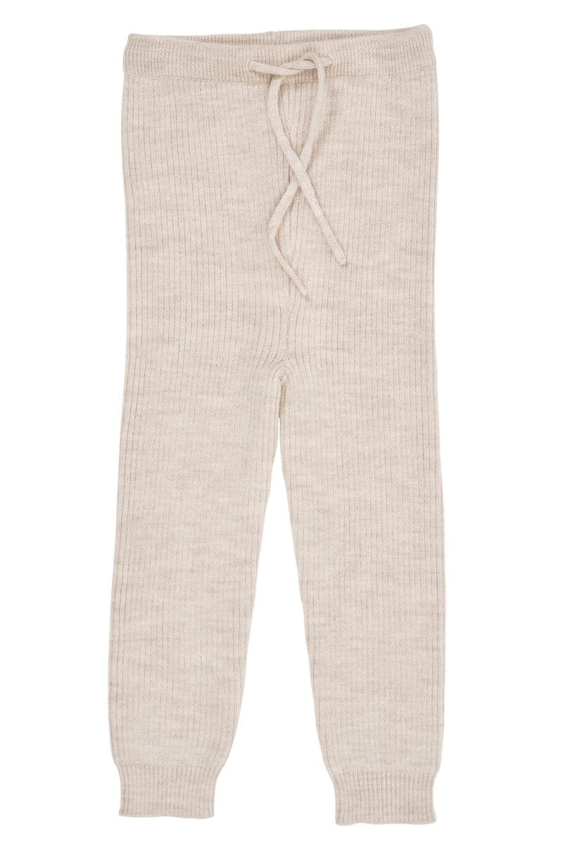 Copenhagen Colors Copenhagen Colors Merino Ull Classic Rib Leggings Pale Cream Mel (80 / 1 år)