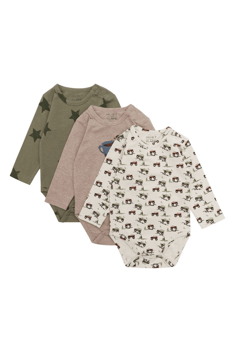 Hust And Claire Bertram Body 3 Pk Turtle Green (74 / 9 mnd)