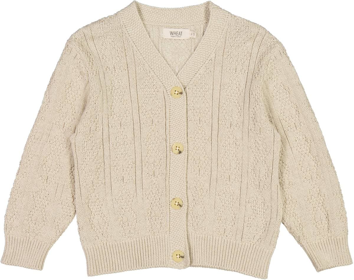 Wheat Knit Cardigan Perle Fossil (98 /3 år)