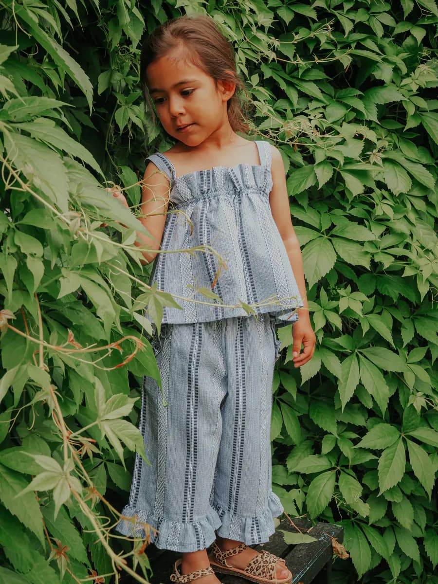Fliink Amie Ruffle Topp Blå (98 /3 år)