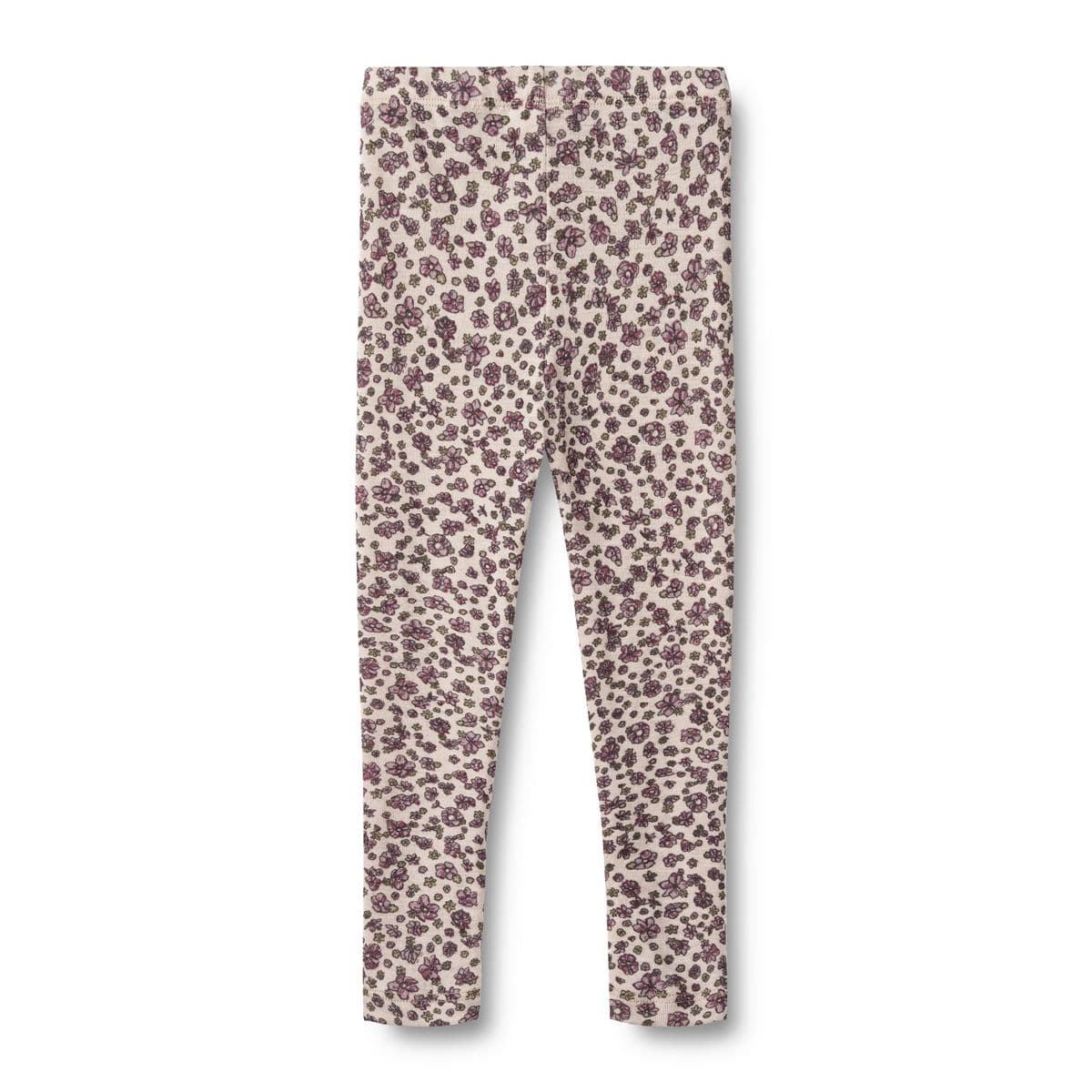Wheat Ull Leggings Agi Autumn Flowers (128 / 8 år)