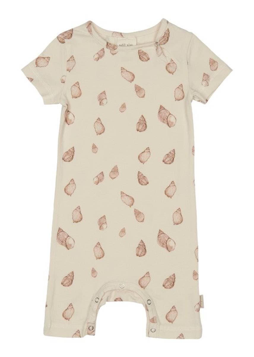 Petit Piao Jumpsuit SS Printed, Seashell (62 / 3 mnd)