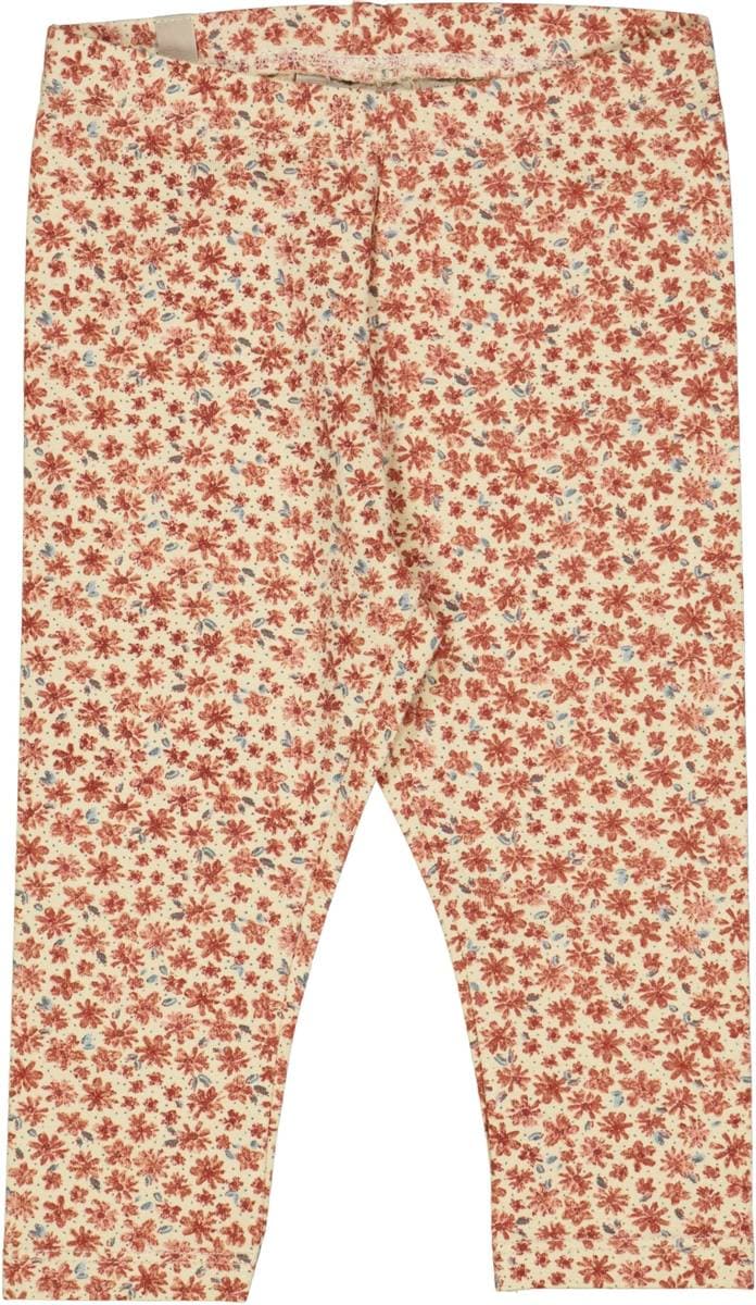 Wheat Jersey Leggings Beige Flowers (56 / 1-2 mnd)