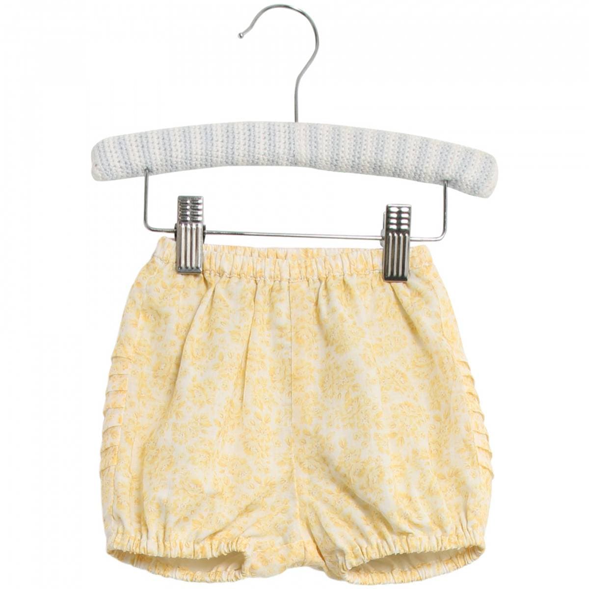 Gul Blomstrete Wheat Nappy Pants Pleats Bleieshorts (62 / 3 mnd)