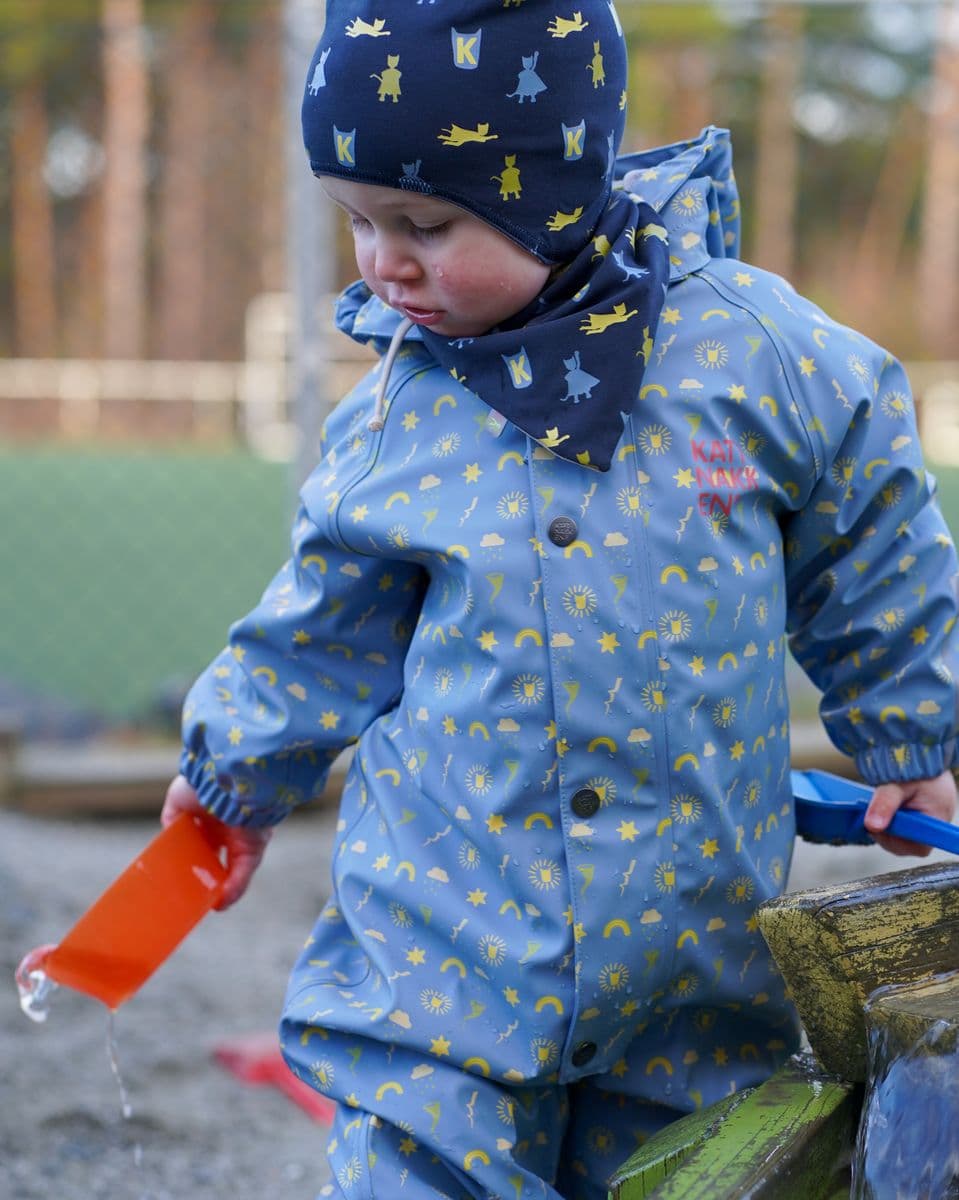 Kattnakken Baby Regndress Dugg Mjuk Blå (92 / 2 år)
