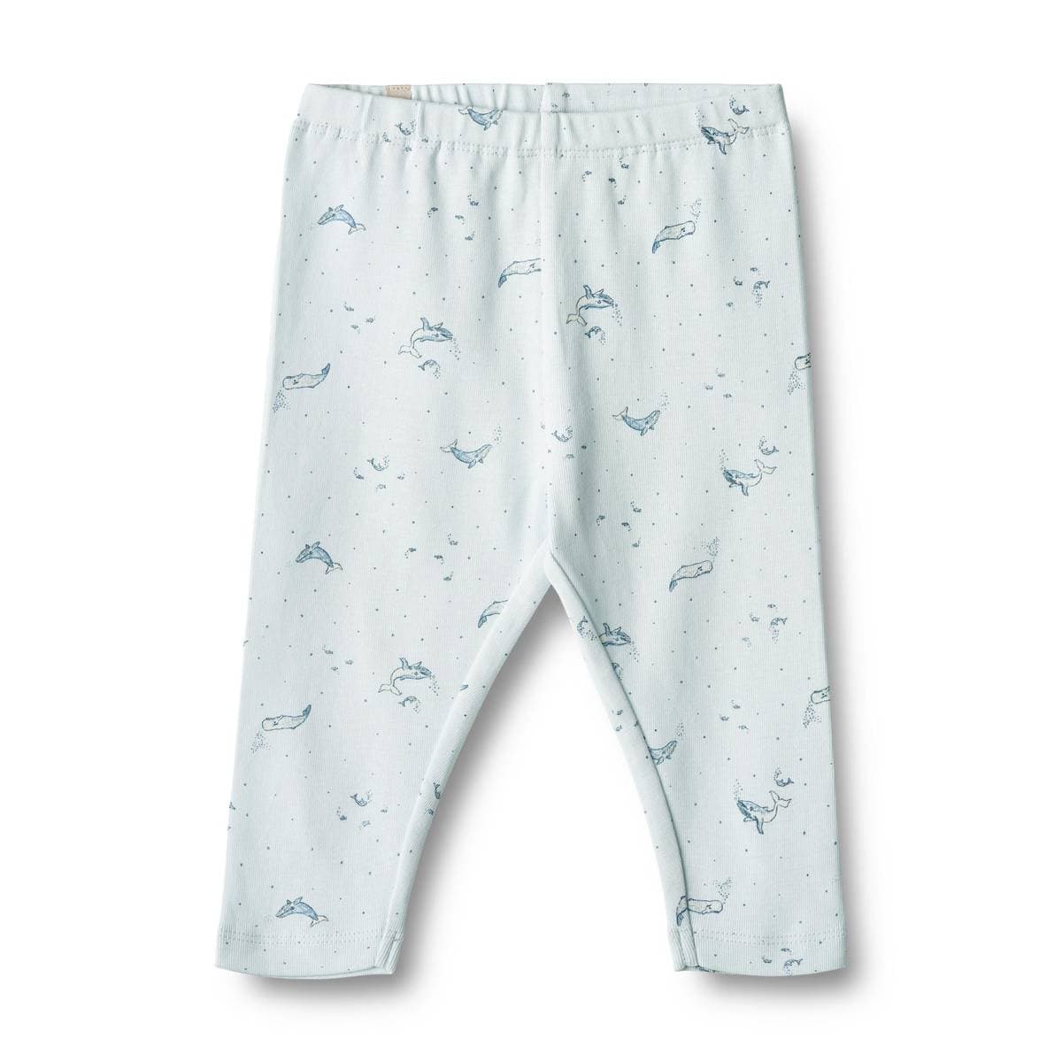 Wheat Jersey Pants Silas Light Blue Whales (86 / 1,5 år)