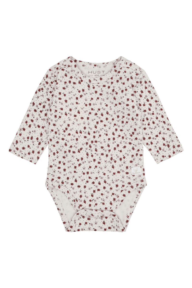 Hust and Claire Bebe Blomst Body Gray morn (80 / 1 år)