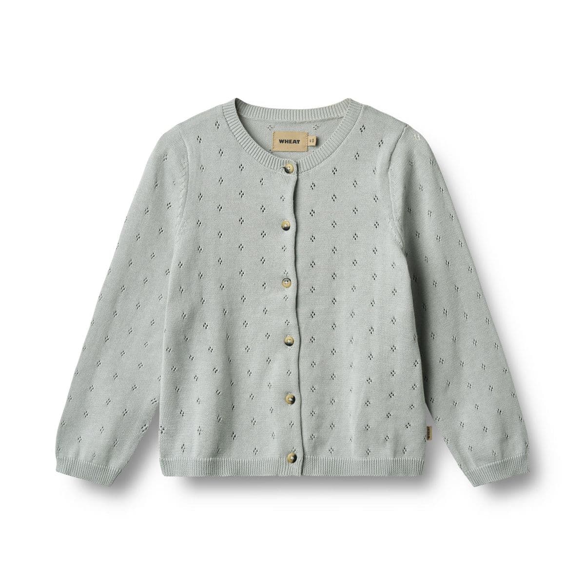 Wheat Knit Cardigan Maia Soft Blue (98 /3 år)