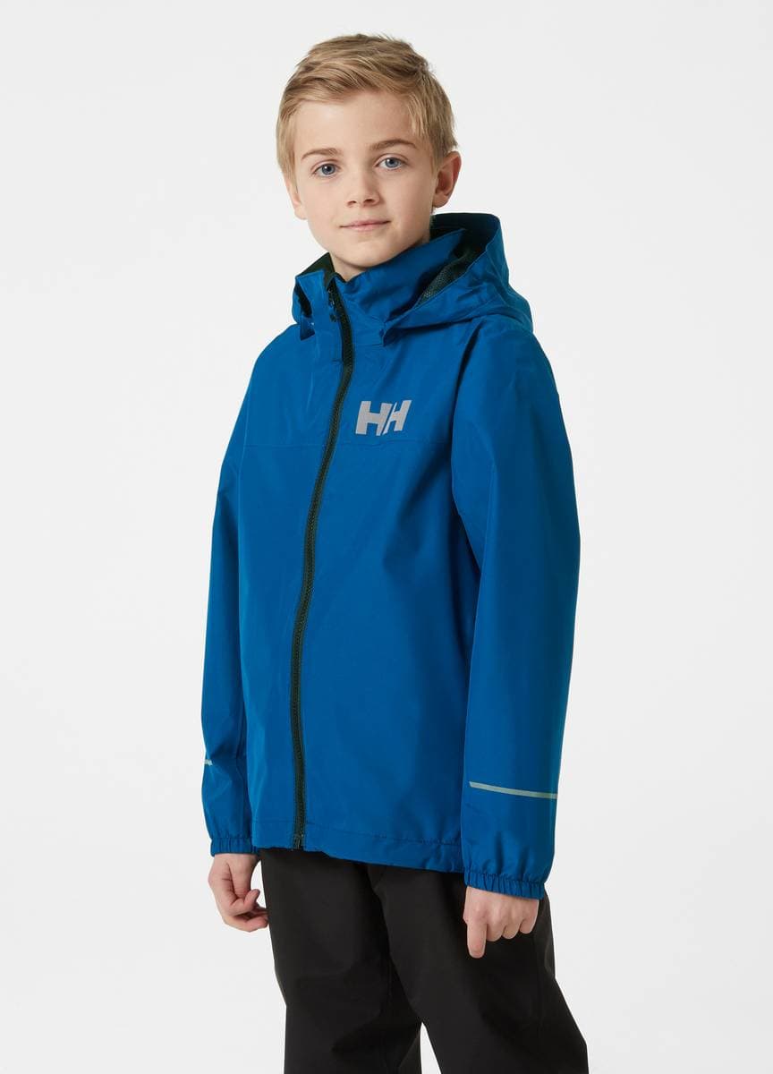 Helly Hansen Jr Juell Rain Jacket Deep Fjord (176 /16 år)