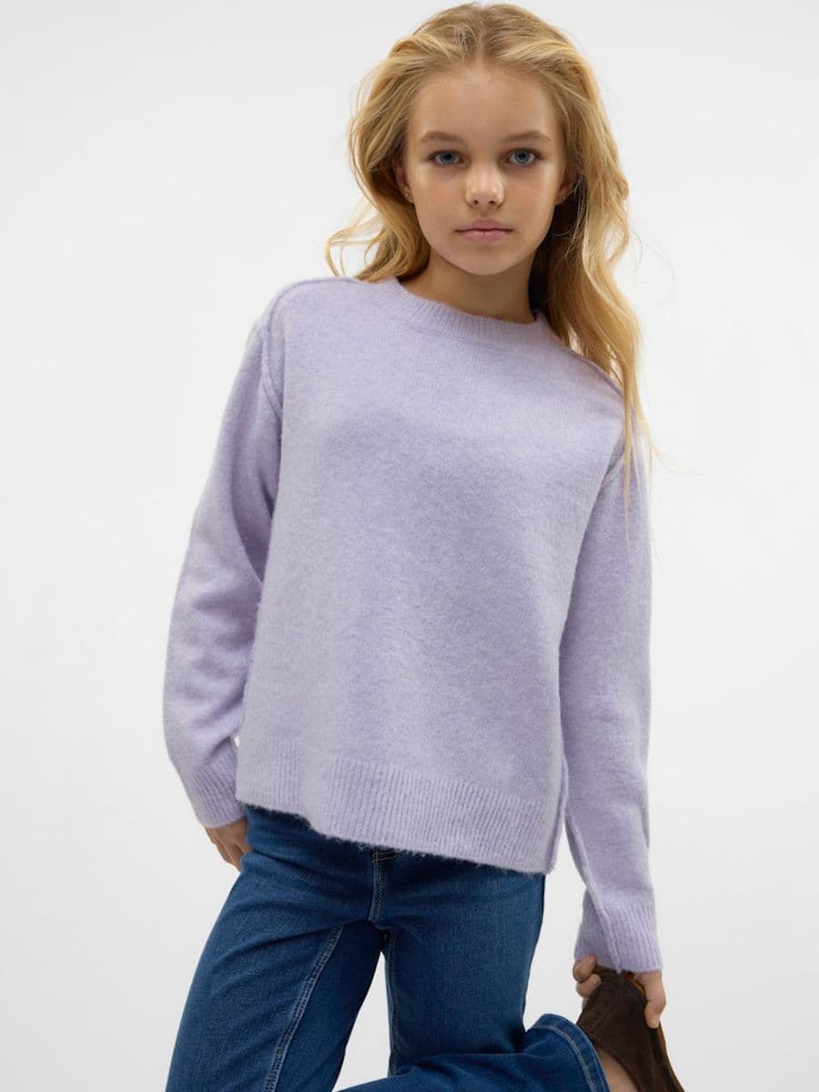 Vero Moda Girl Serena LS O-Neck Genser Lilla (158/164)
