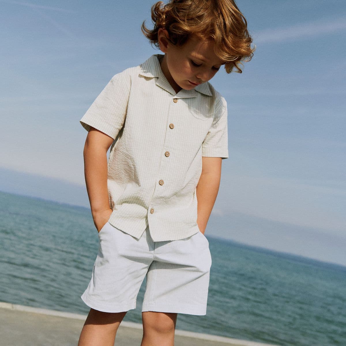 Wheat Shirt Anker Summer Blue Stripe (98 /3 år)