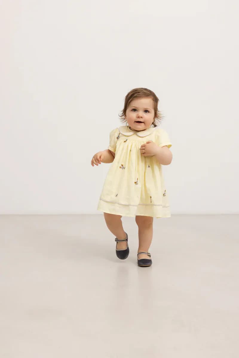 MarMar Kjole Light Cotton Dobby Lys Gul (98 /3 år)