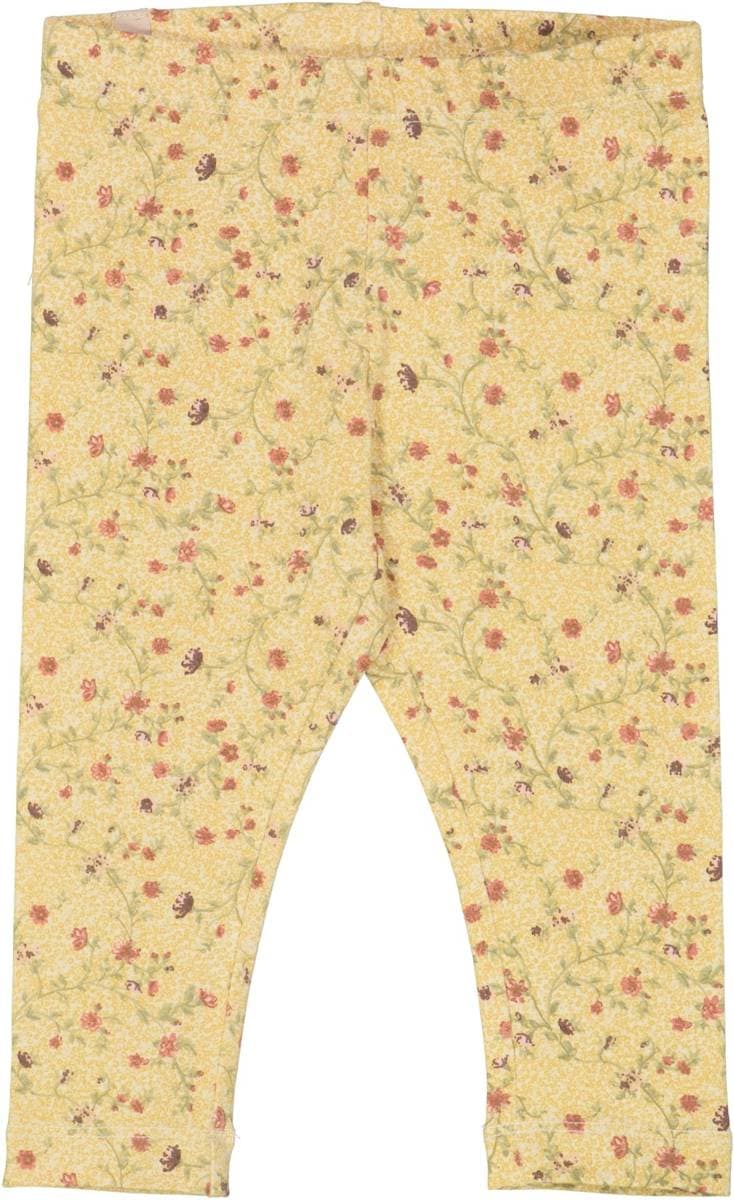 Wheat Jersey Leggings Clam Flower Vine (56 / 1-2 mnd)