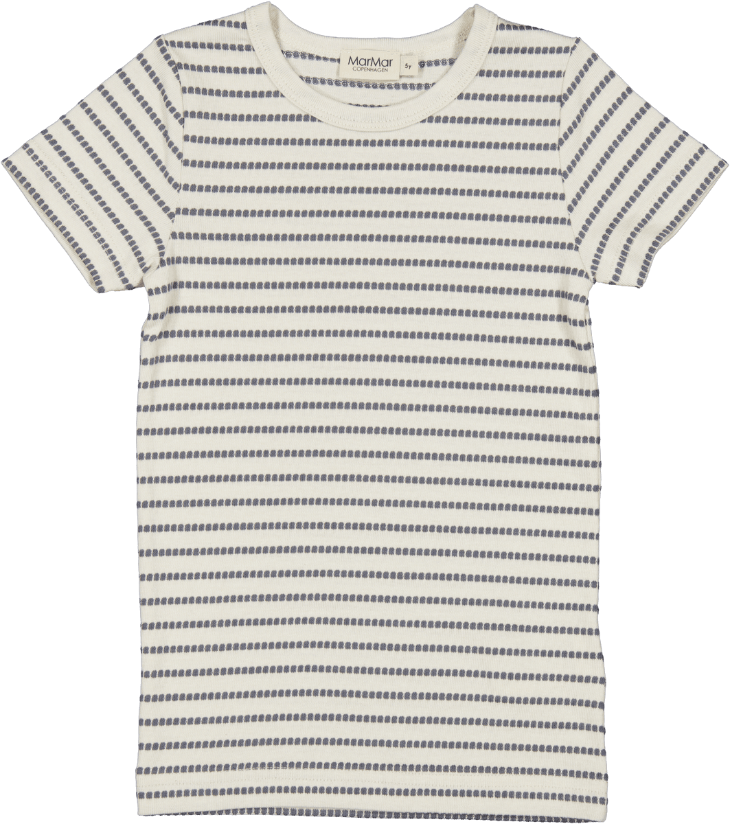 Marmar Tago T-Skjorte Modal Stripe Stormy Blue Stripe (134 / 9 år)