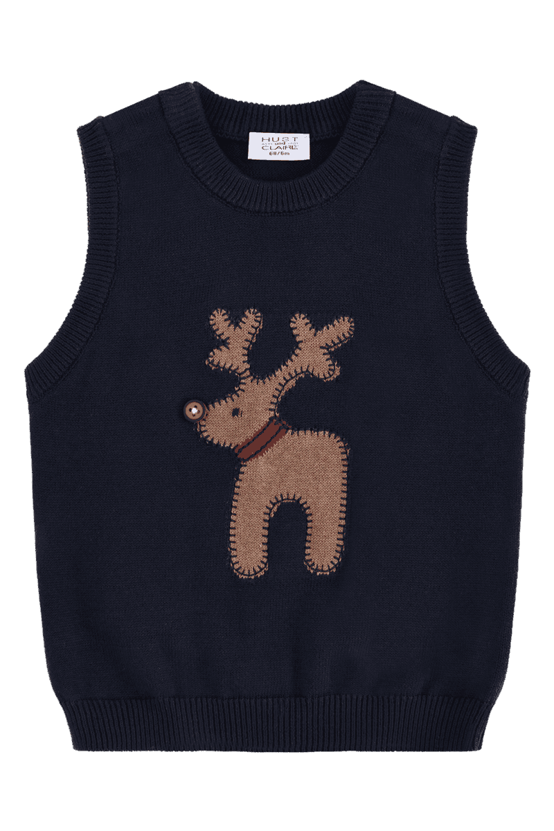 Hust and Claire Perry Vest Navy Gutt (74 / 9 mnd)