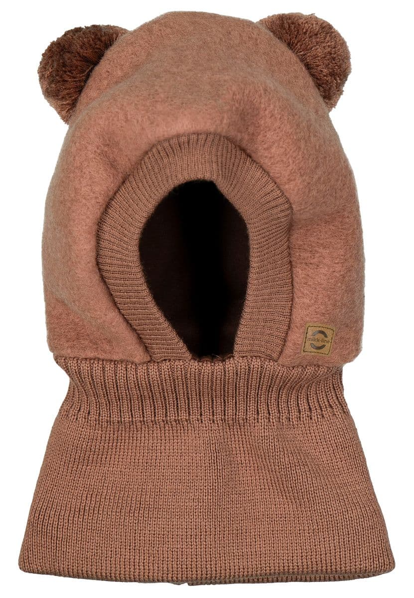 Mikk-Line Balaklava Airwool med strikk Burlwood