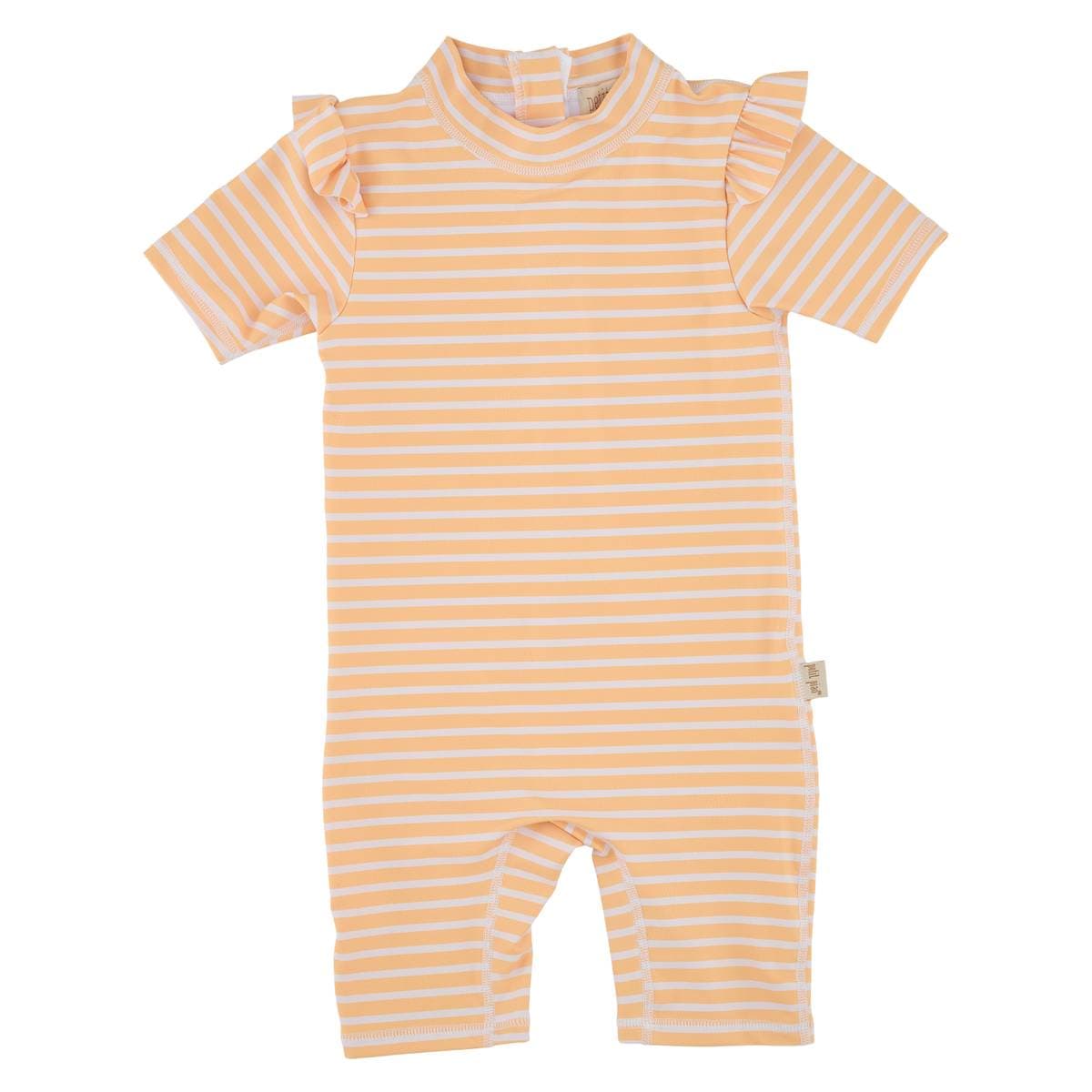 Petit Piao Petit Piao Swimjumpsuit Frills UV50+ Striped Yellow Sun/Cream (74/80: 9-12 mnd)