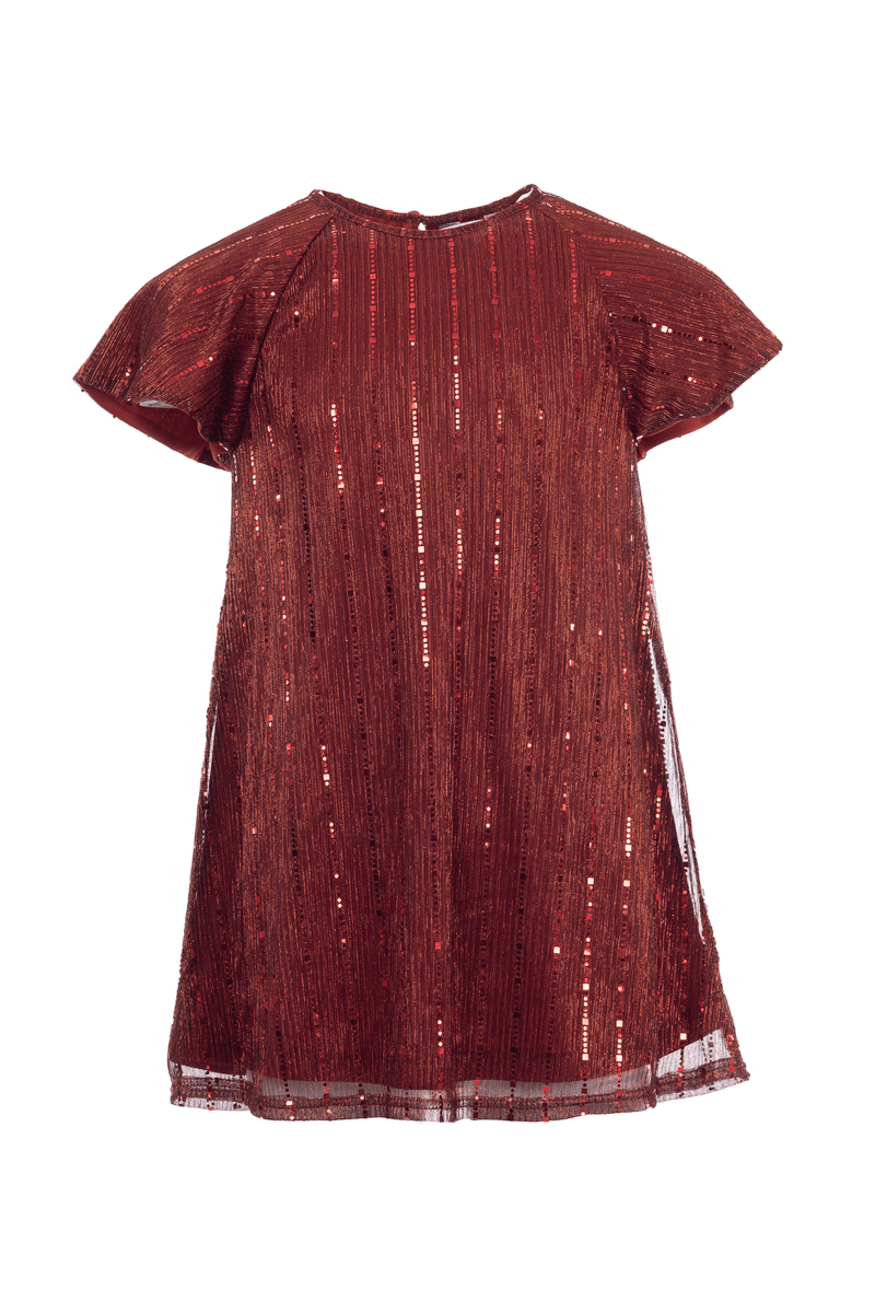 Salto Jolie Paljettkjole Dark Red (98/104)