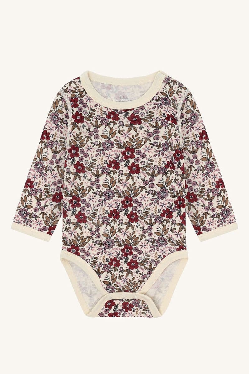 Hust and Claire Baloo Flor Body Ull Bambus Off White (98 /3 år)
