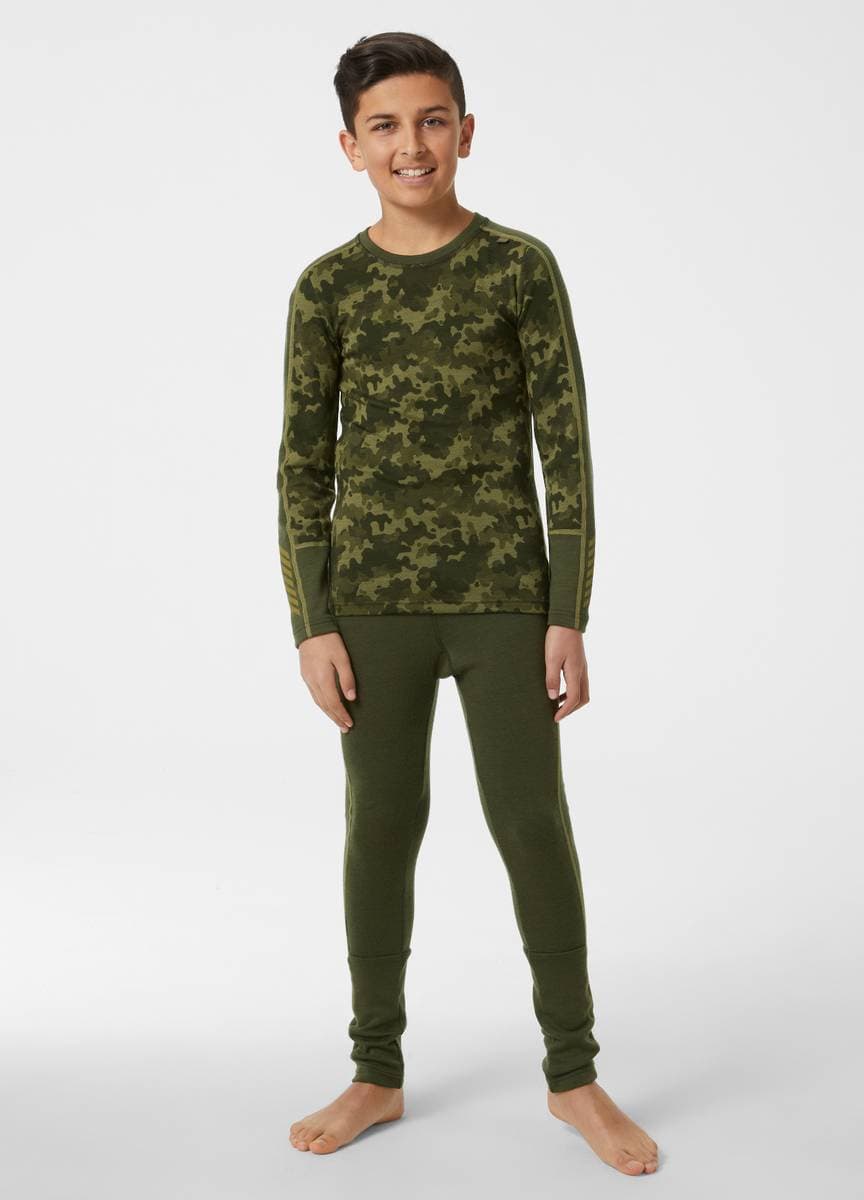 Helly Hansen Jr Graphic Lifa Merino Set Utility Green (176 /16 år)