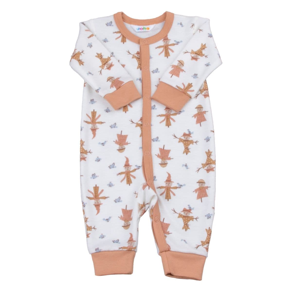 Joha Scarecrow Ull Bambus Jumpsuit Off White/Peach (90 / 1,5-2 år)