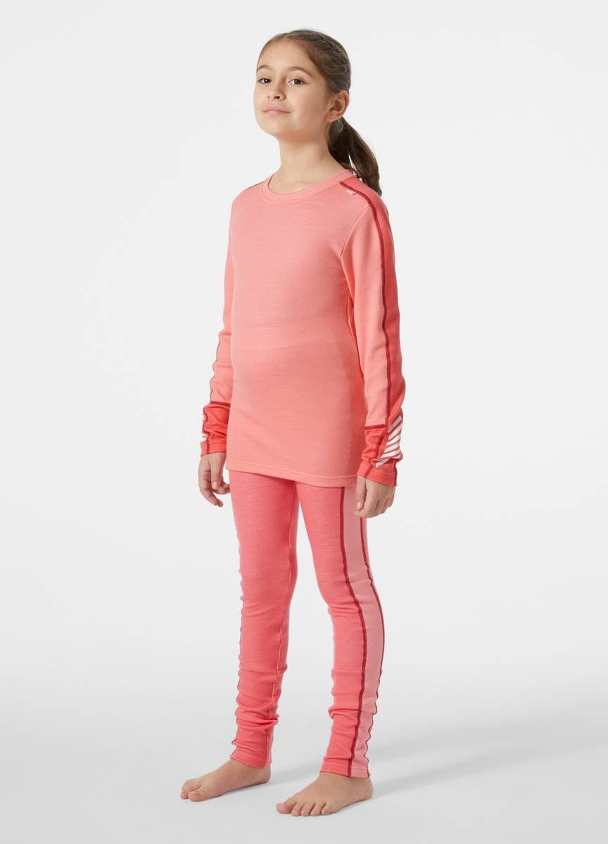 Helly Hansen Lifa Merino Ullsett Sunset Pink (164 /14 år)