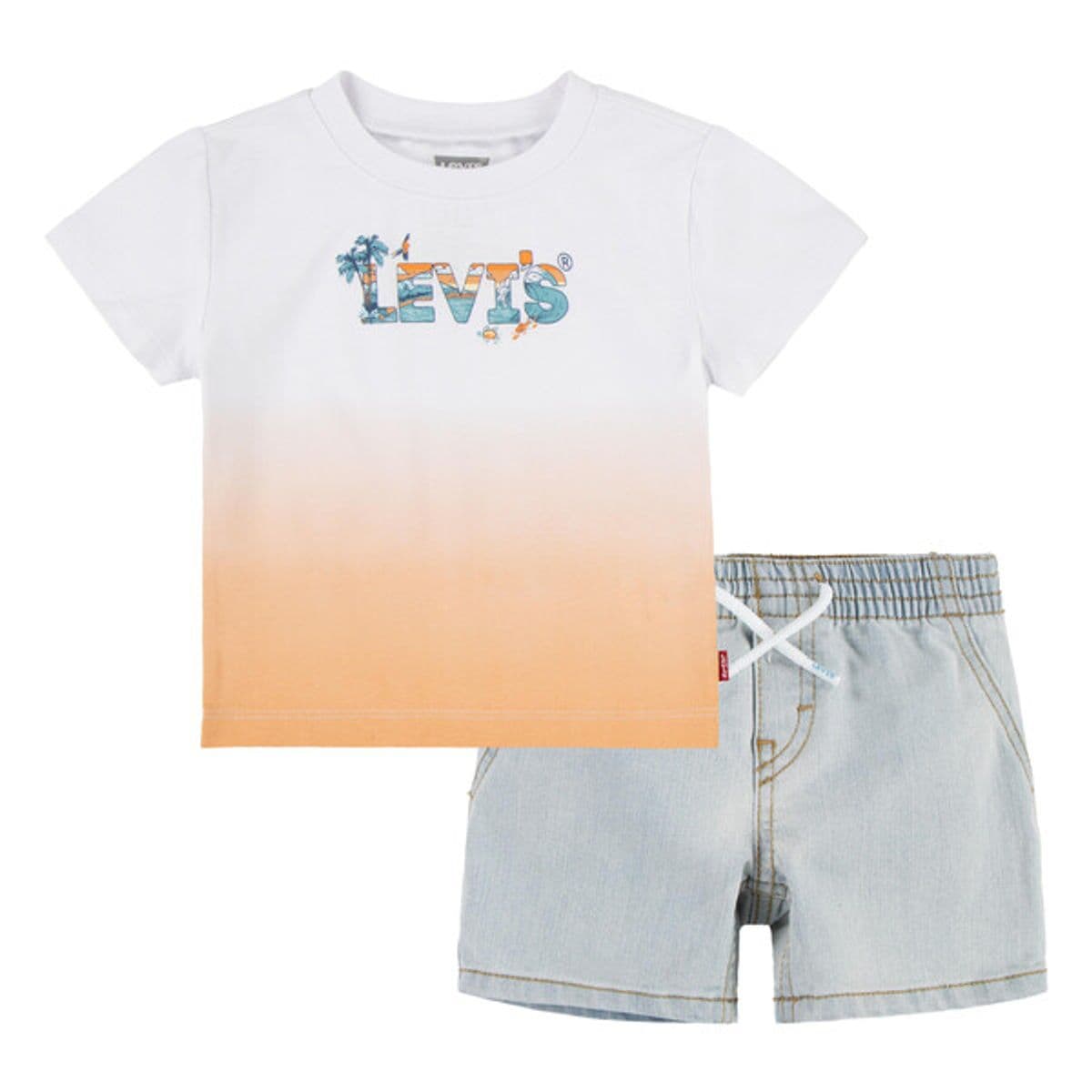 Levis Shorts Sett Sugar Bright White (98 /3 år)
