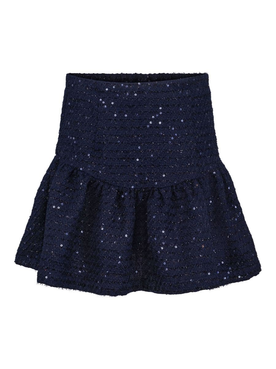 Vilje & Ve Laila Bouclé-Skjørt Med Paljetter Midnight Navy (158 / 13 år)