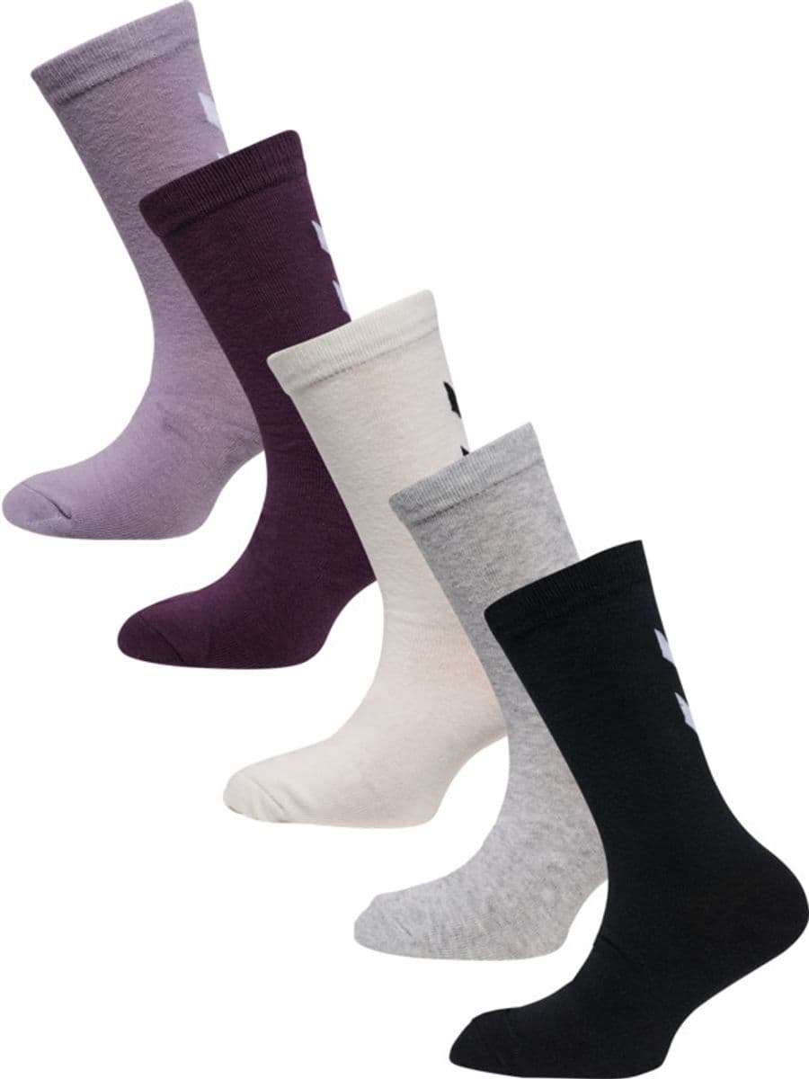 Hummel Make My Day Sock 5-Pack Lavender Gray