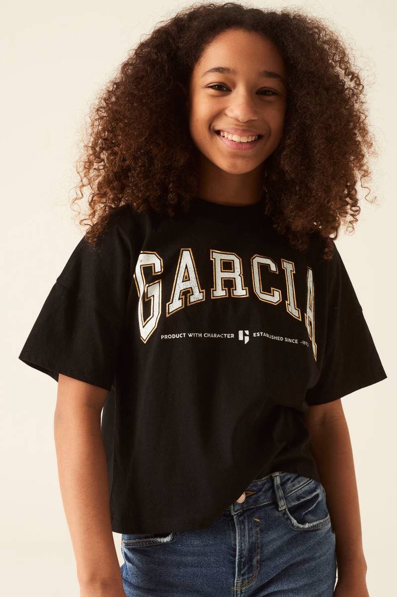Garcia T22602 Girls T-Skjorte Off Black (164/170 : 14-15 år)