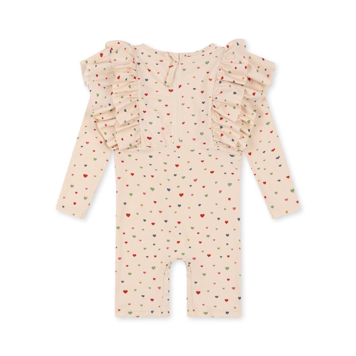 Konges Sløjd Manuca Frill UV Drakt Multi Hearts (74 / 9 mnd)