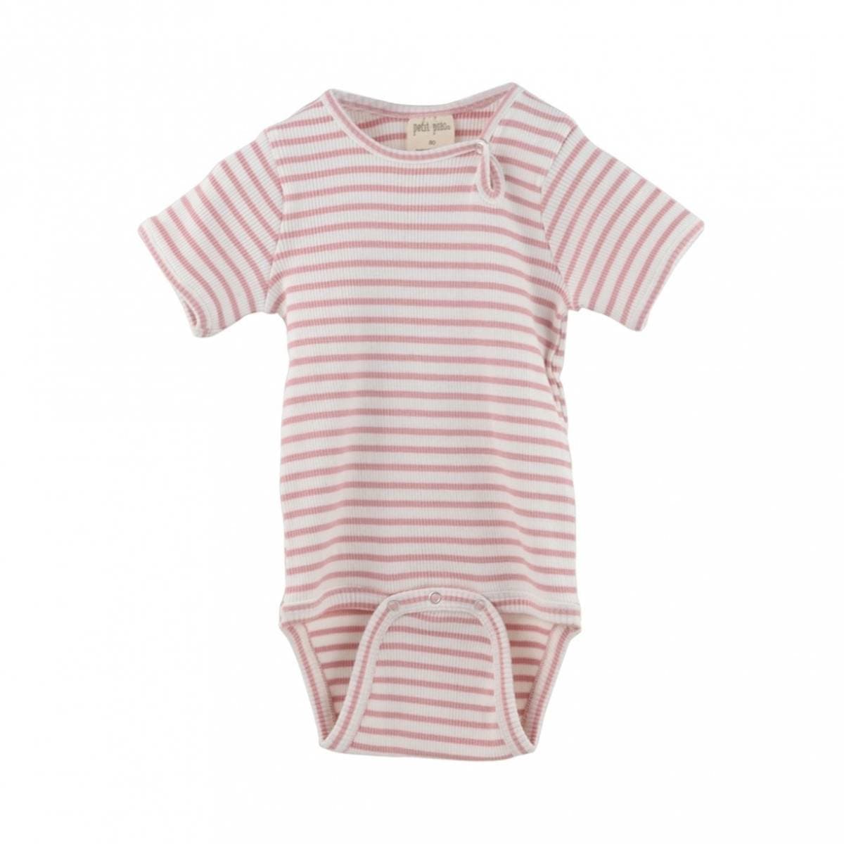 Rosa Stripete Petit Piao SS Body (68 / 6 mnd)