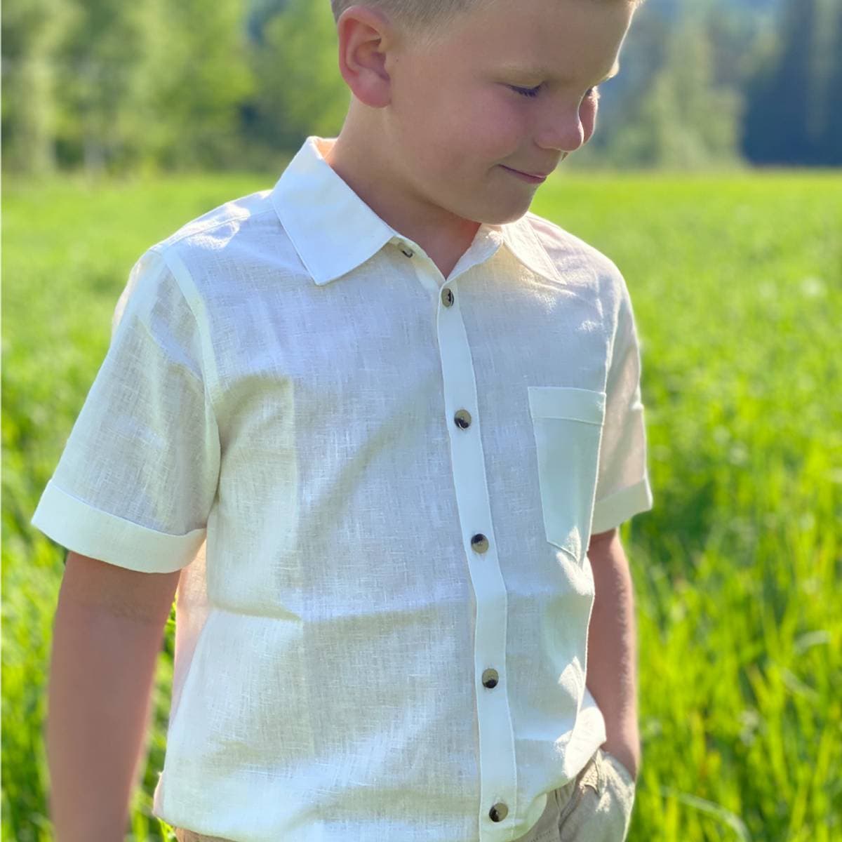 Ivory Wheat Conall SS Skjorte (116 / 6 år)