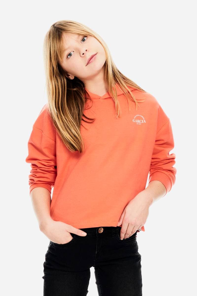 Lys rød Garcia hoodie (176 /16 år)