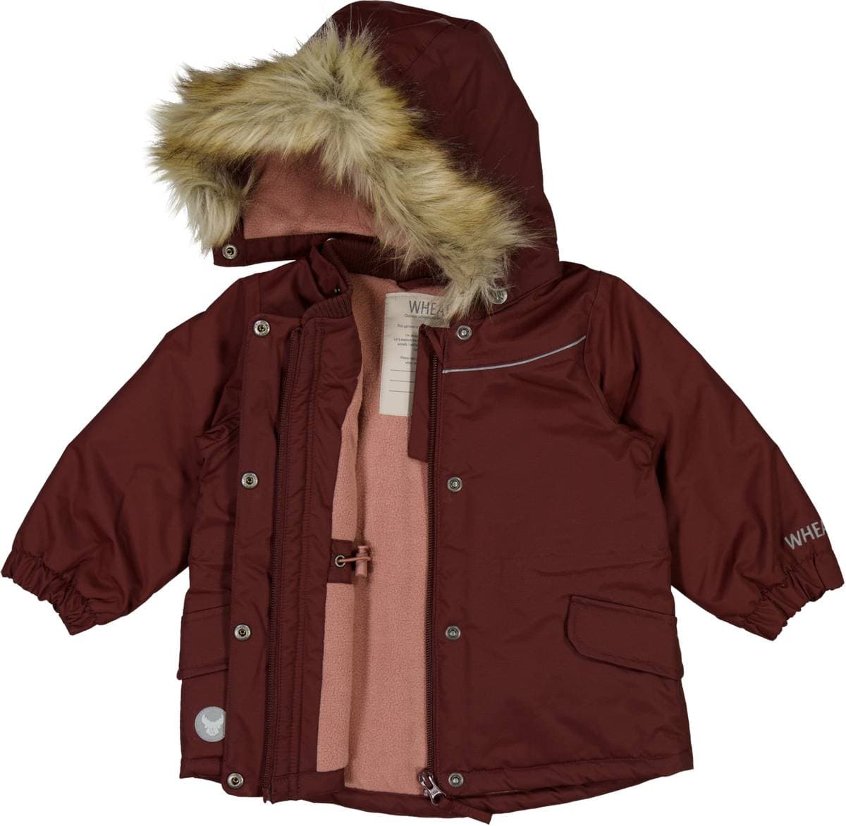 Wheat Vinterjakke Mathilde Tech Maroon Baby (74 / 9 mnd)