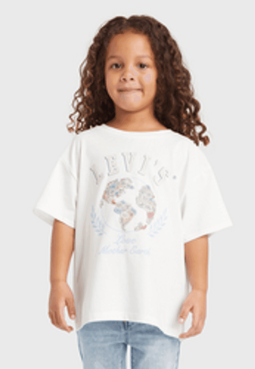 Levis Earth Oversized Tee White (164 /14 år)