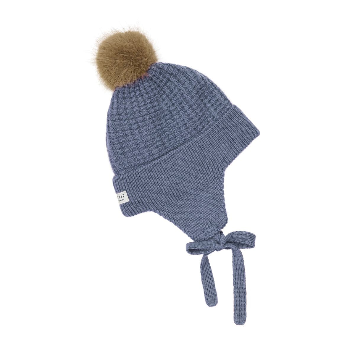 En Fant Baby Lue Med Fuskepels Flint Stone