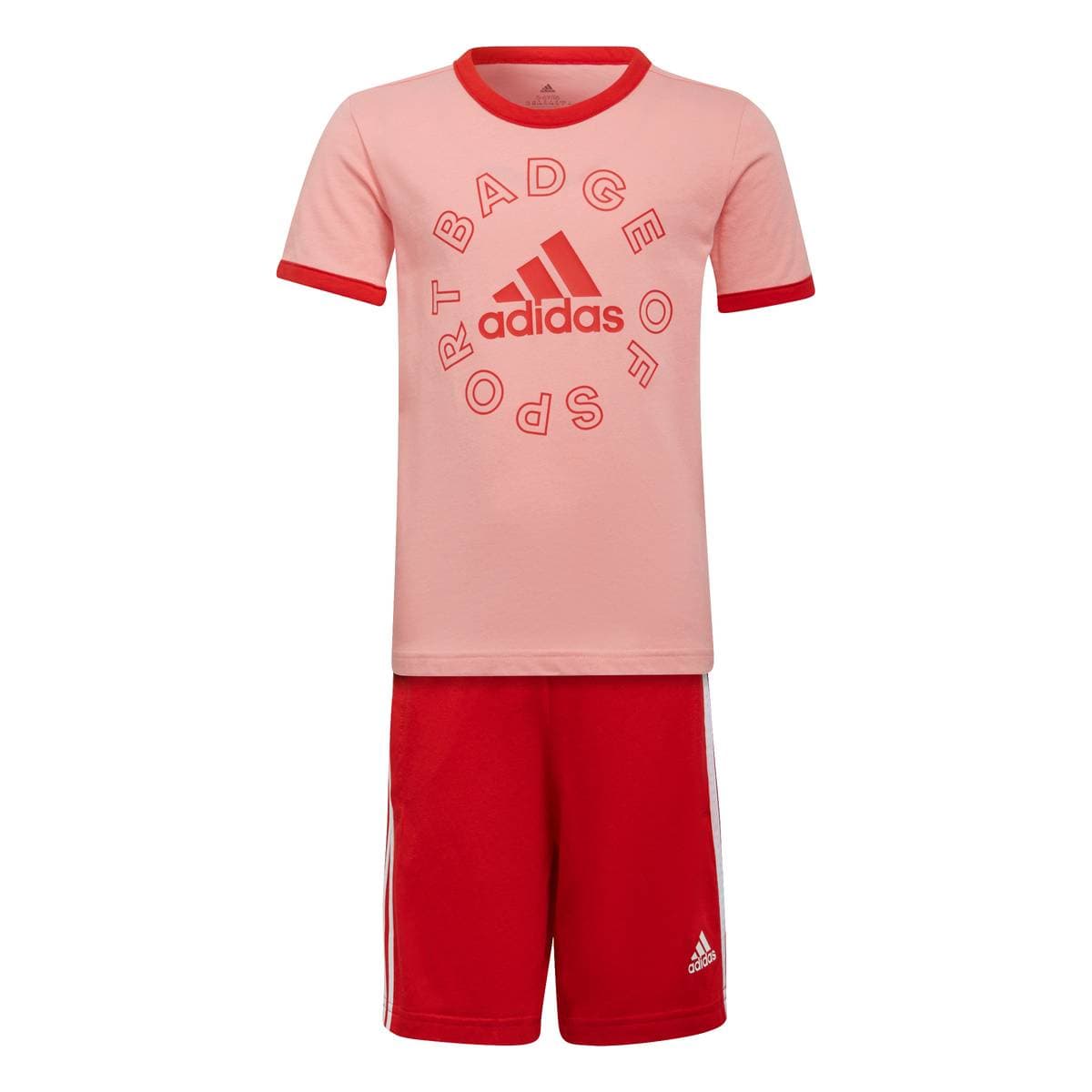 Adidas LK Logo Sett Rød/Rosa (110 / 5 år)