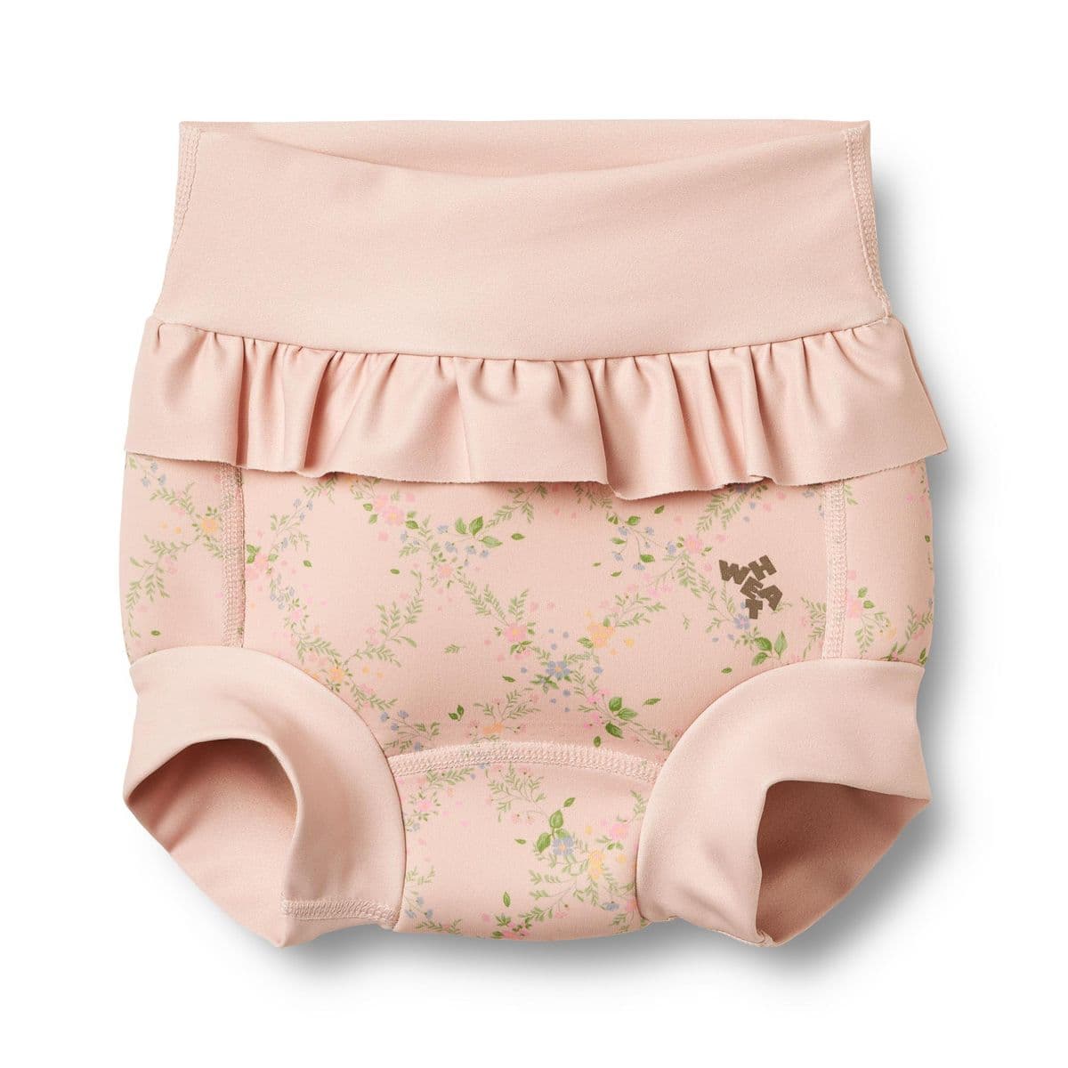 Wheat Wheat Neoprene Swim Pants Rita Powder Checked Flowers (XS : 0-3 mnd)
