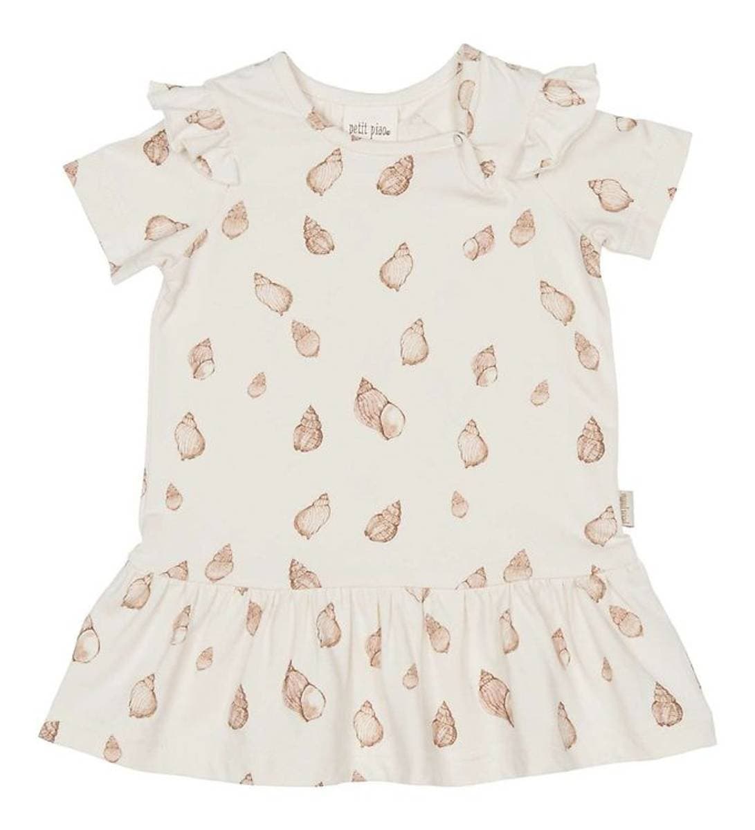 Petit Piao kjole SS Printed, Seashell (80 / 1 år)