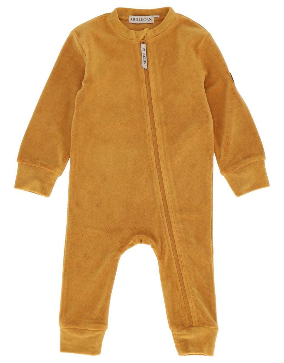 Gullkorn Fleecedress Baby Sennep (62 / 3 mnd)