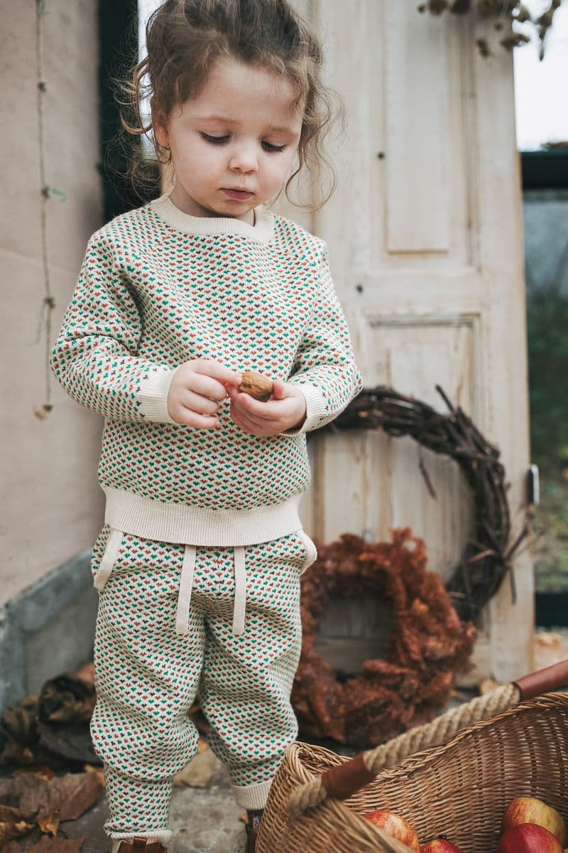 Fliink Alon Multi Pullover Knit Sandshell (92 / 2 år)