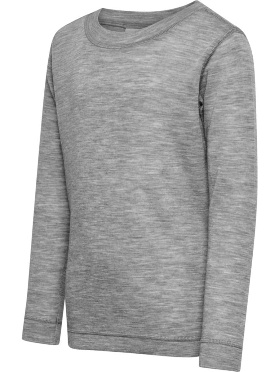 Hummel Jr Ull Rib Genser Grey Melange (152 / 12 år)