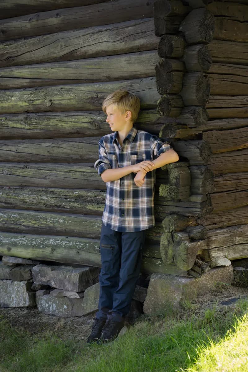 Salto Alvin Flanellskjorte Blå Rutet (8 ÅR)