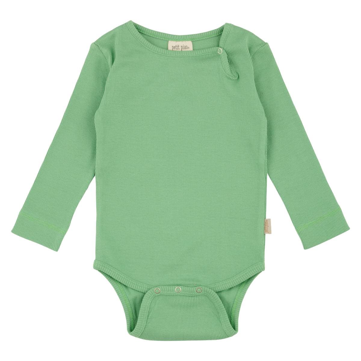 Petit Piao Petit Piao Body L/S Modal Green Jade (56 / 1-2 mnd)