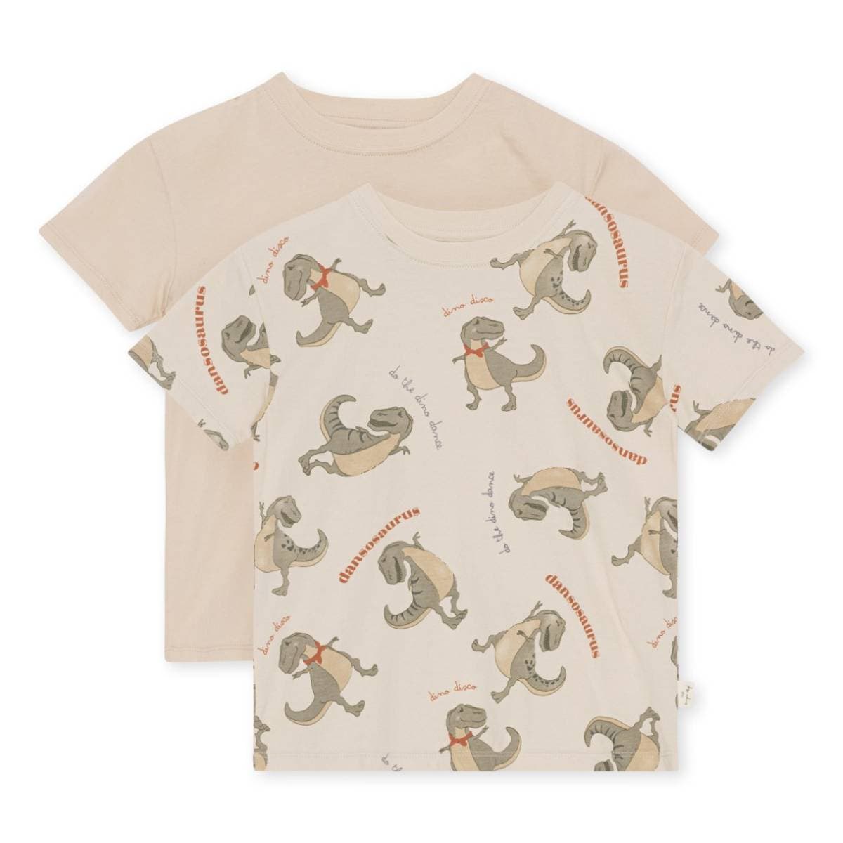 Konges Sløjd 2 Pack Famo T-Skjorte Dansosaurus/ French Oak (86 / 1,5 år)