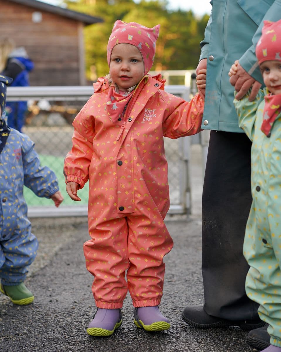 Kattnakken Baby Regndress Dugg Stokkrose (92 / 2 år)